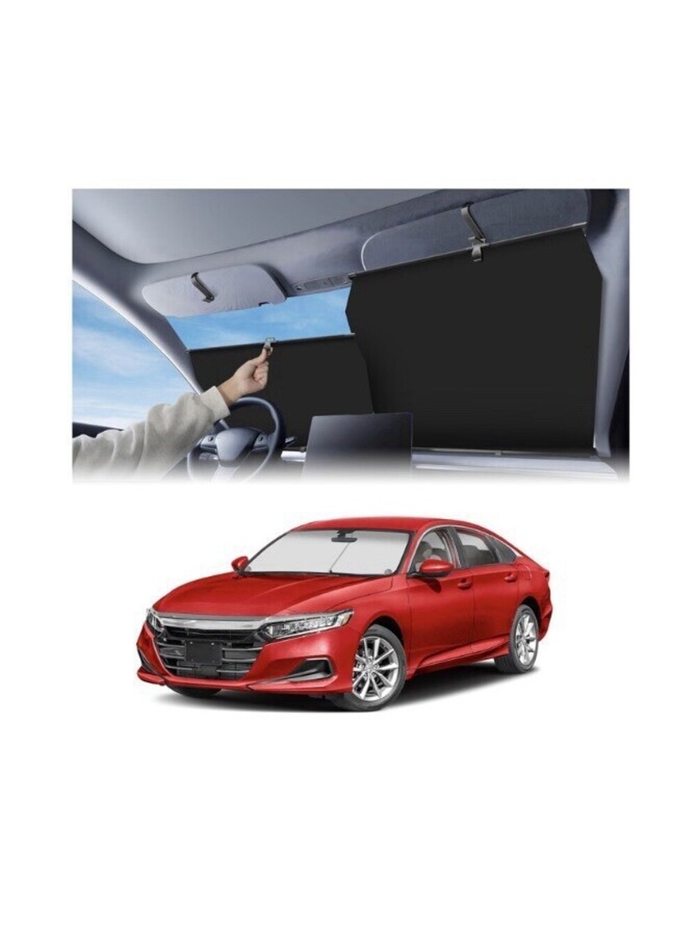 KUST Upgraded 2 Pk Retractable Automotive Sunshade Car Window(Not fit for Truck)
